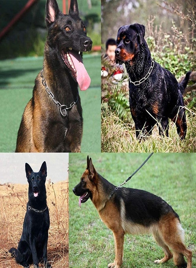 Pups&Pets Choke Check Chain Dog Collars Fur Saver Training Long Link Chrome Plated Choker 65cm - Image 3